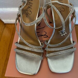 Wild Pair Metallic Silver Strappy Heels